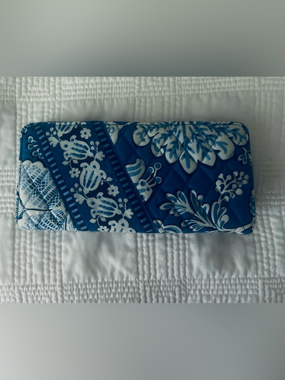 Quilted Blue & White Floral Wallet by Vera Bradley